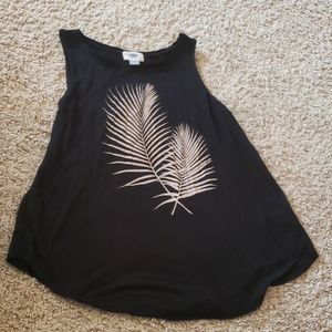 Black Old Navy Tank Feathers